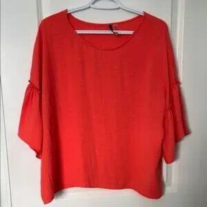 Coral Bell Sleeve Blouse